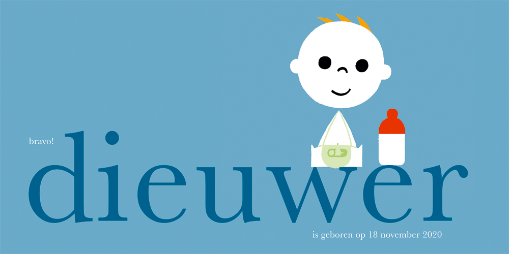 geboortekaartje deur