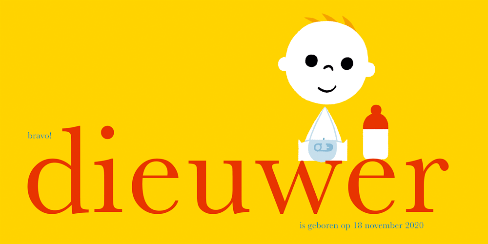 geboortekaartje deur