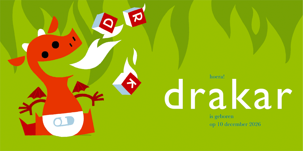 geboortekaartje draak