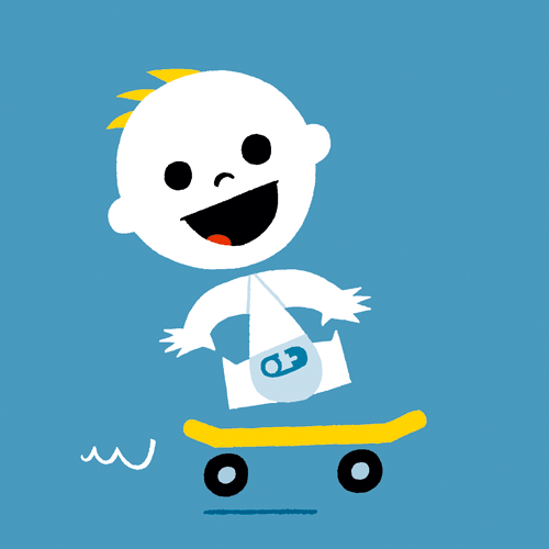 geboortekaartje skateboard