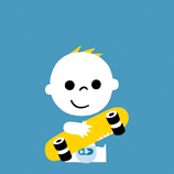 geboortekaartje skateboard